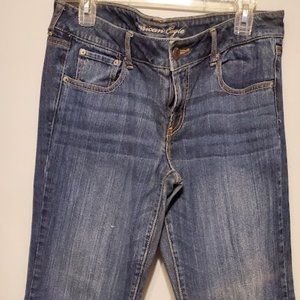 American Eagle blue jeans, Sz. 14 regular, stretch fabric.